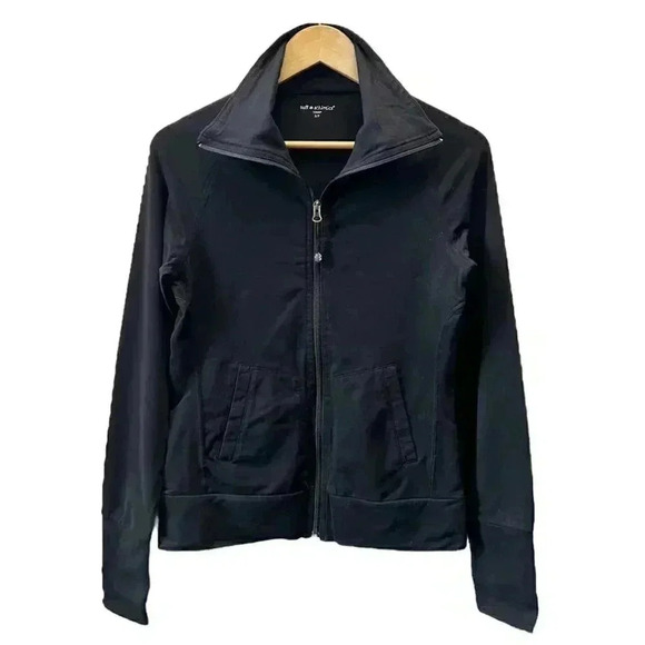 Tuff Athletics Track Jacket Yoga  Running Gym Active Zip Up Black Size Small - Picture 1 of 10